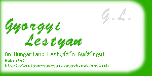 gyorgyi lestyan business card